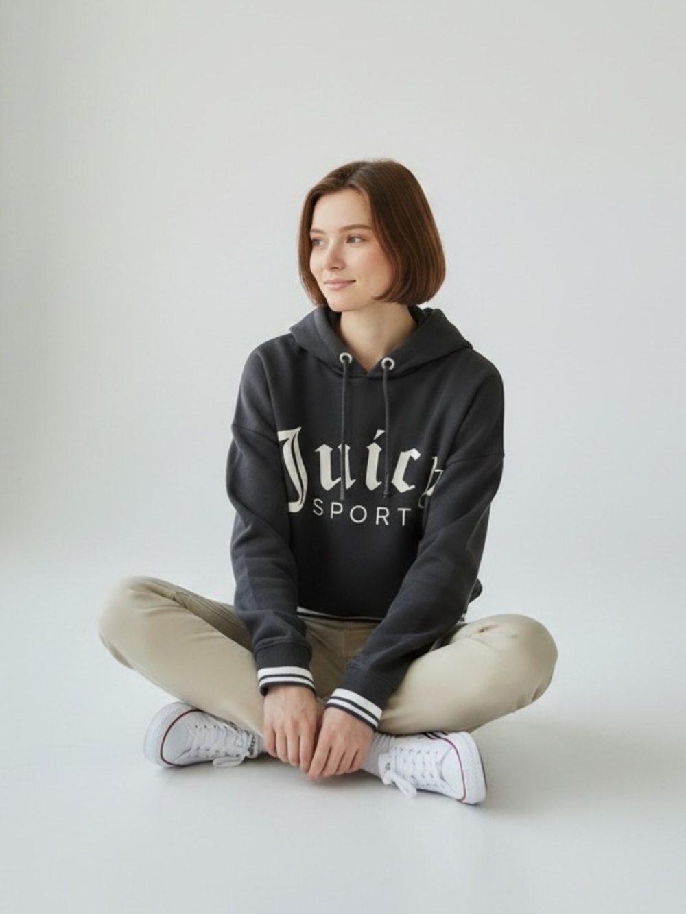 EUC Juicy Couture Logo Hoodie Size L - Picture 3 of 12